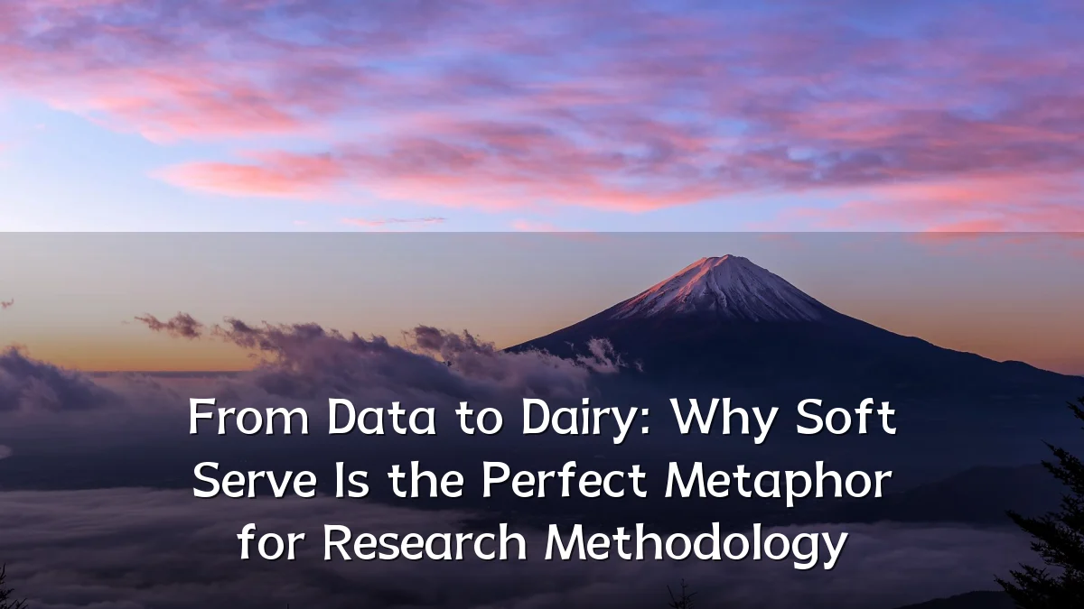 From Data to Dairy: Why Soft Serve Is the Perfect Metaphor for Research Methodology