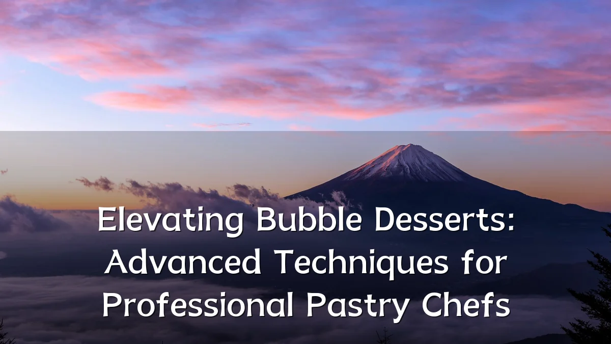 Elevating Bubble Desserts: Advanced Techniques for Professional Pastry Chefs