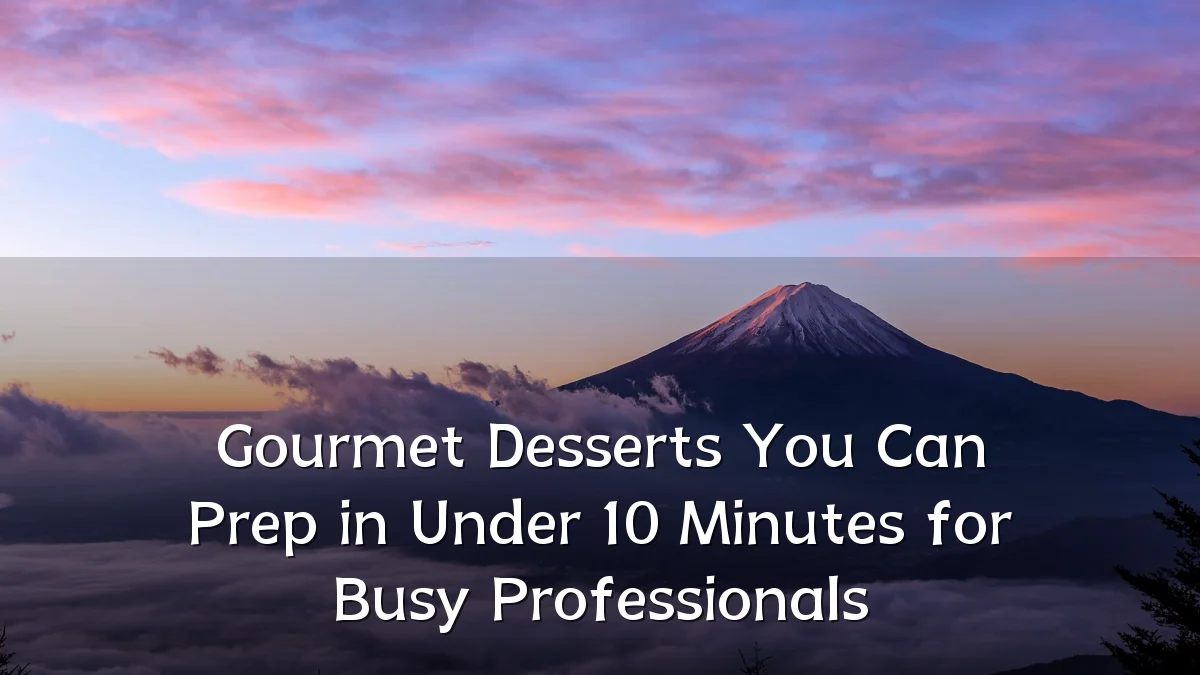 Gourmet Desserts You Can Prep in Under 10 Minutes for Busy Professionals