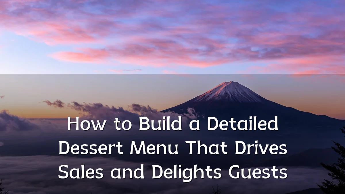 How to Build a Detailed Dessert Menu That Drives Sales and Delights Guests