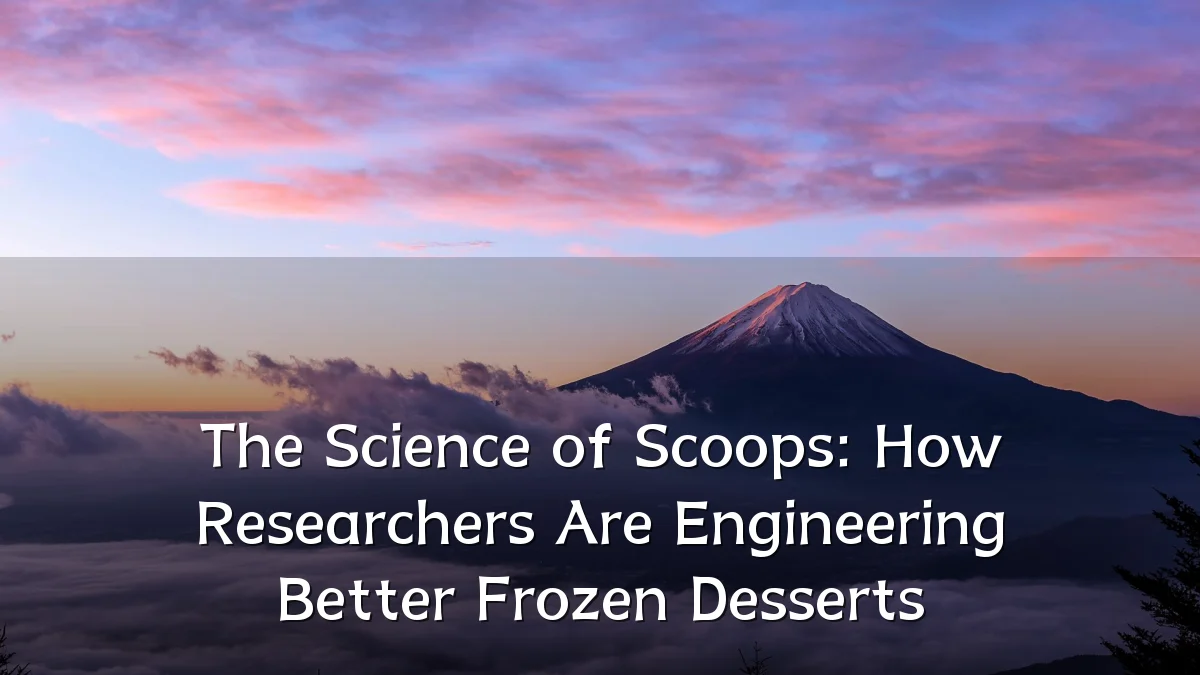 The Science of Scoops: How Researchers Are Engineering Better Frozen Desserts