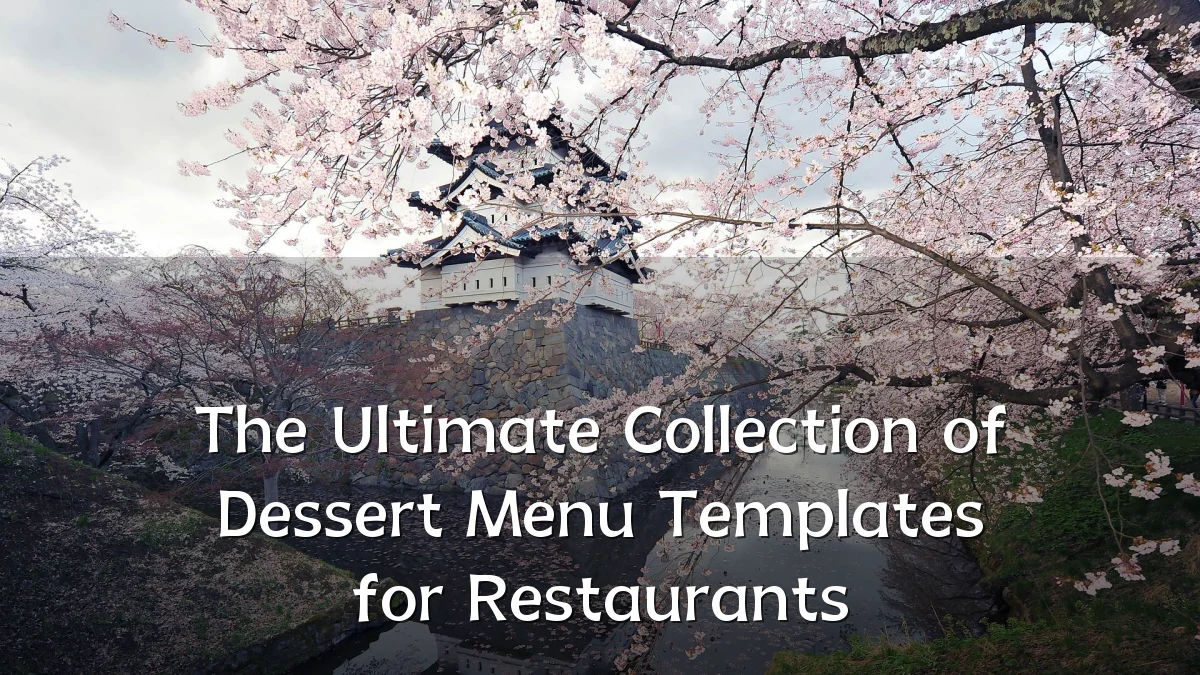 The Ultimate Collection of Dessert Menu Templates for Restaurants