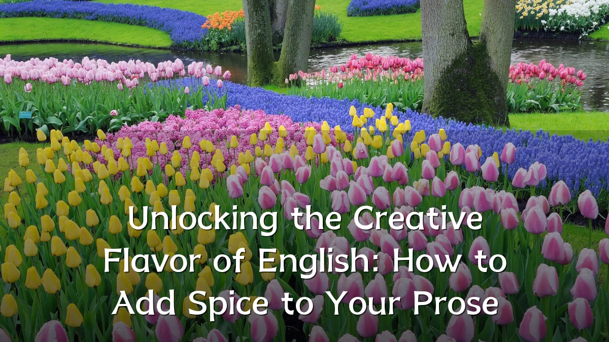 Unlocking the Creative Flavor of English: How to Add Spice to Your Prose